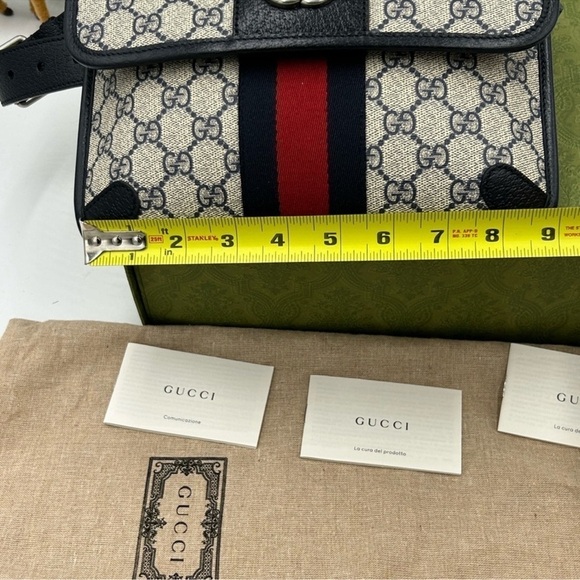 Women’s Gucci blue/red Ophelia GG belt bag size 80 cm/32 inches adjustable - Picture 11 of 14